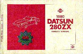 1980 DATSUN 280ZX-10 OWNER'S MANUAL