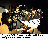 (shows engine on engine stand - carb's and headers etc.)